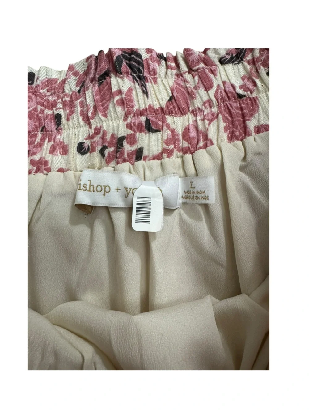 ANTHROPOLOGIE | NWT Bishop + Young Ruffle Mini Skirt in Pink Motif, Size Large